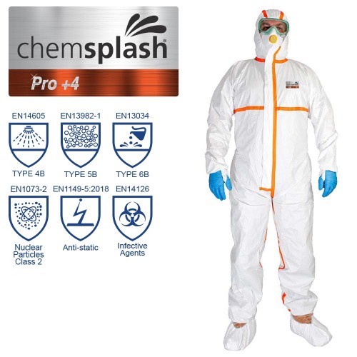 Chemsplash Pro +4 Coverall - Type 4B/5B/6B