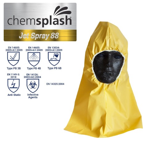 Chemsplash Jet Spray  Cape Hood -Taped seams Type PB (3-B)