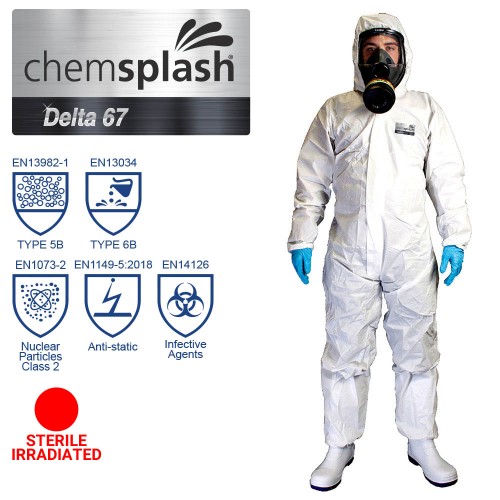 Chemsplash Delta 67 Coverall Type 5B/6B (Sterile Irradiated)