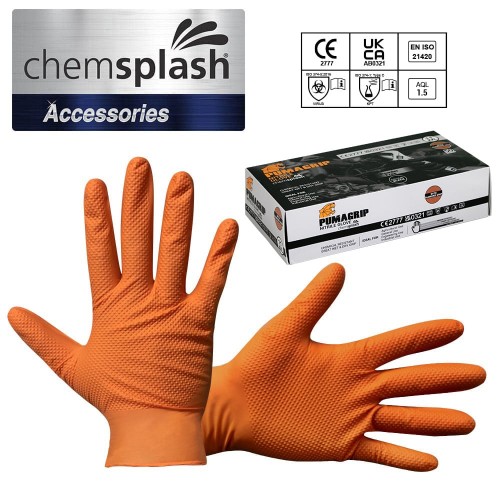 Chemsplash PumaGrip Powder Free Nitrile Disposable Glove